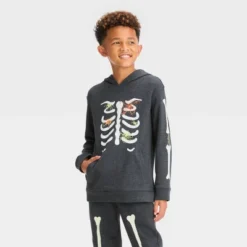 Boys' Skeleton Glow In The Dark Halloween Pullover Sweatshirt - Cat & Jack™ 7 Boys' Skeleton Glow In The Dark Halloween Pullover Sweatshirt - Cat & Jack™ -Kid Clothing GUEST 7b1ec697 e6b9 4766 972b fc19e1dd34cd