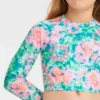 Girls' 'Poolside Remix' Tie-Dye Rash Guard Set - Cat & Jack™