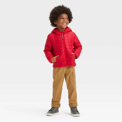 Toddler Puffer Jacket - Cat & Jack™ Red 4 Toddler Puffer Jacket - Cat & Jack™ Red - Image 2