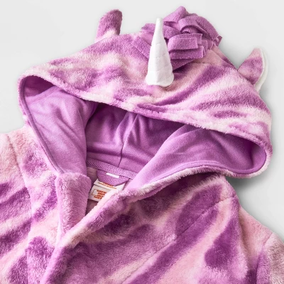 Toddler Girls' Unicorn Cosplay Robe - Cat & Jack™ Purple 4 Toddler Girls' Unicorn Cosplay Robe - Cat & Jack™ Purple - Image 2