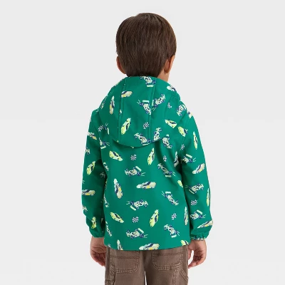 Toddler Boys' Full Zip Racecar Softshell Jacket - Cat & Jack™ Green 3 Toddler Boys' Full Zip Racecar Softshell Jacket - Cat & Jack™ Green