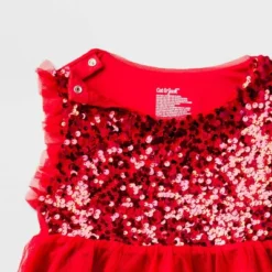 Girls' Adaptive Sleeveless Sequin Tulle Dress - Cat & Jack™ Red 8 Girls' Adaptive Sleeveless Sequin Tulle Dress - Cat & Jack™ Red -Kid Clothing GUEST 80a99cd2 cc06 4754 b16d bcef579a3d45