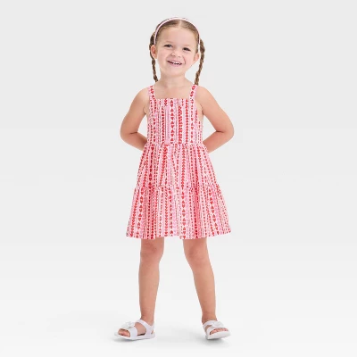 Toddler Girls' Hearts Tank Valentine's Day Dress - Cat & Jack™ Red/Pink 4 Toddler Girls' Hearts Tank Valentine's Day Dress - Cat & Jack™ Red/Pink - Image 2