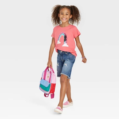 Girls' Destructed Relaxed Bermuda Jean Shorts - Cat & Jack™ 4 Girls' Destructed Relaxed Bermuda Jean Shorts - Cat & Jack™ - Image 2