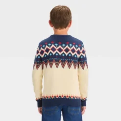 Boys' Holiday Fair Isle Pullover Sweater - Cat & Jack™ Cream