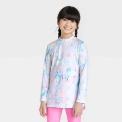 Girls' Tunic Tie-Dye Long Sleeve Rash Guard Swimsuit Top - Cat & Jack™️ White 7 Girls' Tunic Tie-Dye Long Sleeve Rash Guard Swimsuit Top - Cat & Jack™️ White -Kid Clothing GUEST 84617862 27aa 4f2e a33c 47bb1eaeb51a