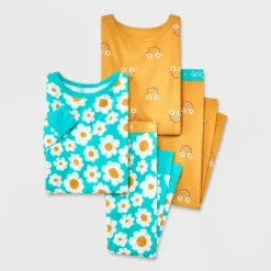 Toddler Girls' 4pc Wavy Rainbow & Daisy Pajama Set - Cat & Jack™ Yellow 7 Toddler Girls' 4pc Wavy Rainbow & Daisy Pajama Set - Cat & Jack™ Yellow -Kid Clothing GUEST 8668ab3d 8027 43b7 beed a33b2fa38cb2