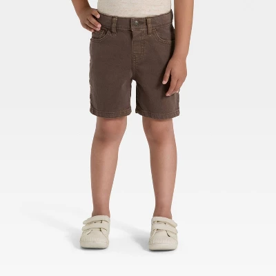 Toddler Boys' Carpenter Denim Shorts - Cat & Jack™ Brown 5 Toddler Boys' Carpenter Denim Shorts - Cat & Jack™ Brown - Image 3