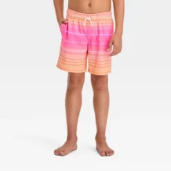 Boys' Striped Swim Shorts - Cat & Jack™ Orange 7 Boys' Striped Swim Shorts - Cat & Jack™ Orange -Kid Clothing GUEST 8791f5be 6af0 466e a89d c3591777230d