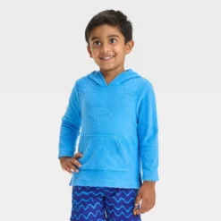 Toddler Boys' Sharks Printed Embossed Pullover Cover Up - Cat & Jack™ Blue 7 Toddler Boys' Sharks Printed Embossed Pullover Cover Up - Cat & Jack™ Blue -Kid Clothing GUEST 87c4d89f 657b 4149 9603 c17e76ff5d09