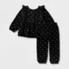 Toddler Girls' 2pc Adaptive Long Sleeve Dressy Top And Bottom Set - Cat & Jack™ Black 1 Toddler Girls' 2pc Adaptive Long Sleeve Dressy Top And Bottom Set - Cat & Jack™ Black -Kid Clothing GUEST 87f46c0a 6c25 4b57 82d9 d4f2bab561b2