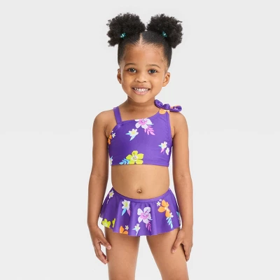 Toddler Girls' One Shoulder Bikini Set - Cat & Jack™ 6 Toddler Girls' One Shoulder Bikini Set - Cat & Jack™ - Image 4