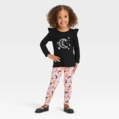 Toddler Girls' Moon 'Glow In The Dark' Long Sleeve Top & Leggings Set - Cat & Jack™ Black 7 Toddler Girls' Moon 'Glow In The Dark' Long Sleeve Top & Leggings Set - Cat & Jack™ Black -Kid Clothing GUEST 8b4e5f6c 1ae9 409e 913a d770d133d418