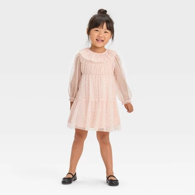 Toddler Girls' Stars Tulle Dress - Cat & Jack™ Pink 5 Toddler Girls' Stars Tulle Dress - Cat & Jack™ Pink - Image 3