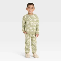 Toddler Boys' Halloween Fleece Sweatshirt And Pants Set - Cat & Jack™ Olive -Kid Clothing GUEST 8b8bf4f1 2c18 41da a7b0 f0db10df5852