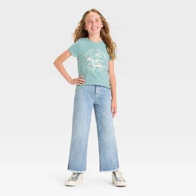 Girls' Short Sleeve Stone Valley Pony Club Graphic T-Shirt - Cat & Jack™ Ocean Green 5 Girls' Short Sleeve Stone Valley Pony Club Graphic T-Shirt - Cat & Jack™ Ocean Green - Image 3