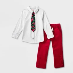 Toddler Boys' Adaptive Holiday Dress Set - Cat & Jack™ Gray/Red 9 Toddler Boys' Adaptive Holiday Dress Set - Cat & Jack™ Gray/Red -Kid Clothing GUEST 8d5e89dd 0907 4346 a285 0e648864e528