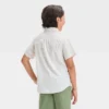 Boys' Short Sleeve Gingham Poplin Button-Down Shirt - Cat & Jack™ Beige -Kid Clothing GUEST 8eb296d5 a5c9 4f3d 866d cd0884093722
