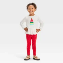 Toddler Girls' Christmas Tree Long Sleeve Top & Leggings Set - Cat & Jack™ Off-White 7 Toddler Girls' Christmas Tree Long Sleeve Top & Leggings Set - Cat & Jack™ Off-White -Kid Clothing GUEST 8eedfff2 ac3d 4b80 852b db12862a9646