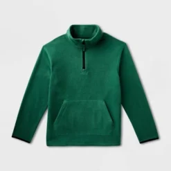 Boys' Adaptive Fleece Mock Neck Top - Cat & Jack™ Forest Green -Kid Clothing GUEST 8fc5e0ca 9cf6 41d7 80f1 b106a9c642d5