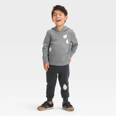 Toddler Boys' Halloween Hooded Top And Jogger Pants Set - Cat & Jack™ Gray 5 Toddler Boys' Halloween Hooded Top And Jogger Pants Set - Cat & Jack™ Gray - Image 3