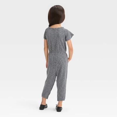 Toddler Girls' Short Sleeve Jumpsuit - Cat & Jack™ 3 Toddler Girls' Short Sleeve Jumpsuit - Cat & Jack™