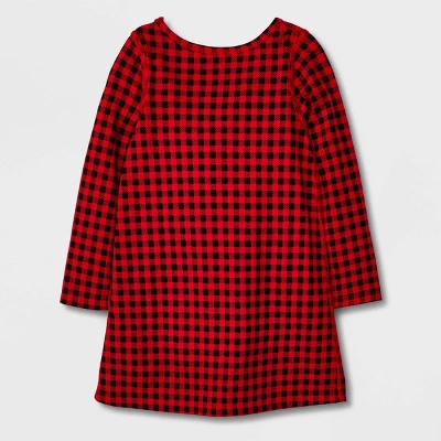 Toddler Girls' 2pk Adaptive Long Sleeve Holiday Dress - Cat & Jack™ Off-White 3 Toddler Girls' 2pk Adaptive Long Sleeve Holiday Dress - Cat & Jack™ Off-White