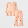 Baby Girls' 2pc Halloween Pumpkin Peplum Flared Leggings Set - Cat & Jack™ Peach Orange 2 Baby Girls' 2pc Halloween Pumpkin Peplum Flared Leggings Set - Cat & Jack™ Peach Orange -Kid Clothing GUEST 9276c6a0 0d96 4484 8b87 bd472ace92e5