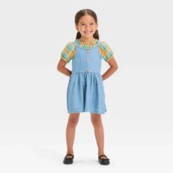 Toddler Girls' Plaid Short Sleeve Top & Denim Skirtall Set - Cat & Jack™ Blue 7 Toddler Girls' Plaid Short Sleeve Top & Denim Skirtall Set - Cat & Jack™ Blue -Kid Clothing GUEST 92b7a326 4939 474a a361 a422b181ce00