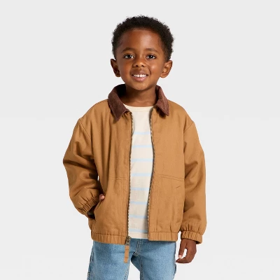 Toddler Boys' Corduroy Collar Workwear Jacket - Cat & Jack™ Brown 5 Toddler Boys' Corduroy Collar Workwear Jacket - Cat & Jack™ Brown - Image 3