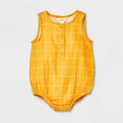 Baby Sun Gauze Tank Henley Romper - Cat & Jack™ Yellow 9 Baby Sun Gauze Tank Henley Romper - Cat & Jack™ Yellow -Kid Clothing GUEST 96926f69 ff5b 497f 81f4 7f34b0d0ea20