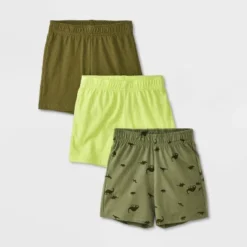 Toddler Boys' 3pk Dino Printed Pull-On Shorts - Cat & Jack™ Dark Olive Green -Kid Clothing GUEST 98b81a04 ef87 4859 8563 89e5760acb09