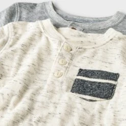 Toddler Boys' 2pk Henley Long Sleeve T-Shirt - Cat & Jack™ Cream/Gray 6 Toddler Boys' 2pk Henley Long Sleeve T-Shirt - Cat & Jack™ Cream/Gray -Kid Clothing GUEST 990333a8 9924 4c32 898b b17f78538137