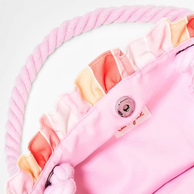 Girls' Striped Tote Bag - Cat & Jack™ Pink 5 Girls' Striped Tote Bag - Cat & Jack™ Pink - Image 3