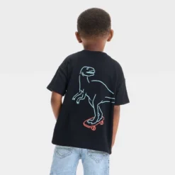 Toddler Boys' Short Sleeve Skateboarding Dino T-Shirt - Cat & Jack™ Black 7 Toddler Boys' Short Sleeve Skateboarding Dino T-Shirt - Cat & Jack™ Black -Kid Clothing GUEST 9d2cfc28 bc2a 42d5 a589 c5ab42cf783c