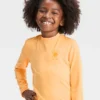 Girls' Sun Long Sleeve Rash Guard Top - Cat & Jack™ Orange