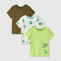 Toddler Boys' 3PK Dino T-Shirt - Cat & Jack™ Green -Kid Clothing GUEST 9f32a1d3 9f6a 4b1c a16a 08f2d83b2ff4