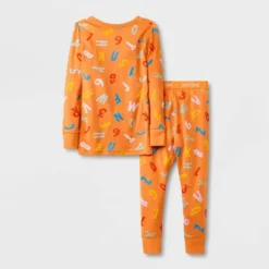 Toddler Girls' 4pc Alphabet & Circus Pajama Set - Cat & Jack™ Orange