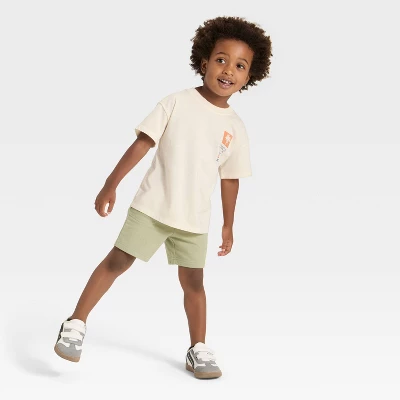 Toddler Boys' Knit Shorts - Cat & Jack™ Green 4 Toddler Boys' Knit Shorts - Cat & Jack™ Green - Image 2