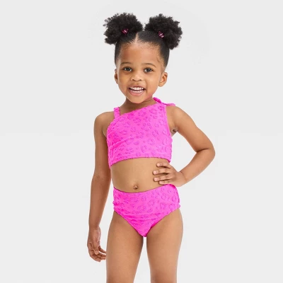 Toddler Girls' One Shoulder Bikini Set - Cat & Jack™ 5 Toddler Girls' One Shoulder Bikini Set - Cat & Jack™ - Image 3