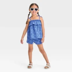 Toddler Girls' Floral Skirtall Set - Cat & Jack™ Blue 5 Toddler Girls' Floral Skirtall Set - Cat & Jack™ Blue -Kid Clothing GUEST a251c9e8 166d 4105 be7e 157246591e29