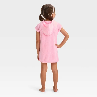 Toddler Girls' Towel Terry Hooded Cover Up Dress - Cat & Jack™ 3 Toddler Girls' Towel Terry Hooded Cover Up Dress - Cat & Jack™