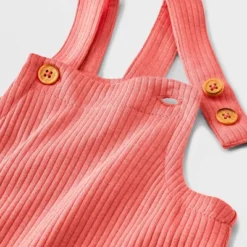 Baby Girls' 2pc Long Sleeve Bodysuit & Overalls Set - Cat & Jack™ Peach Orange -Kid Clothing GUEST a3790941 e2f5 4a03 a781 e0a9e21ff25b