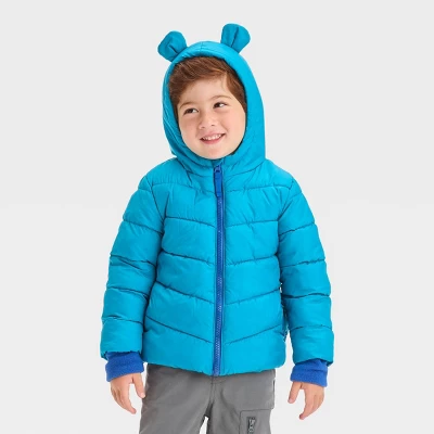 Toddler Puffer Jacket - Cat & Jack™ Blue 5 Toddler Puffer Jacket - Cat & Jack™ Blue - Image 3