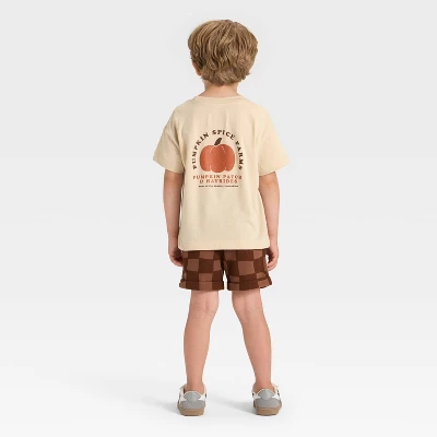 Toddler Boys' Short Sleeve Pumpkin Spice French Terry T-Shirt And Shorts Set - Cat & Jack™ Khaki 3 Toddler Boys' Short Sleeve Pumpkin Spice French Terry T-Shirt And Shorts Set - Cat & Jack™ Khaki