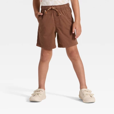 Toddler Boys' Pull-On Woven Shorts - Cat & Jack™ Brown 5 Toddler Boys' Pull-On Woven Shorts - Cat & Jack™ Brown - Image 3