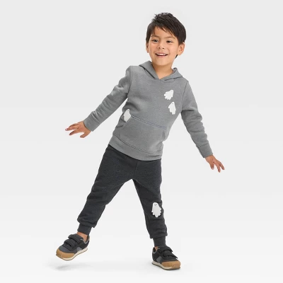 Toddler Boys' Halloween Hooded Top And Jogger Pants Set - Cat & Jack™ Gray 4 Toddler Boys' Halloween Hooded Top And Jogger Pants Set - Cat & Jack™ Gray - Image 2