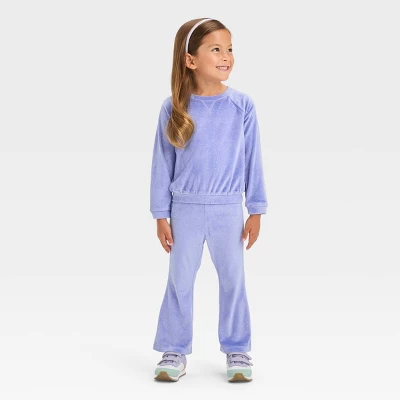 Toddler Girls' Flare Velour Top & Bottom Set - Cat & Jack™ Light Purple 5 Toddler Girls' Flare Velour Top & Bottom Set - Cat & Jack™ Light Purple - Image 3