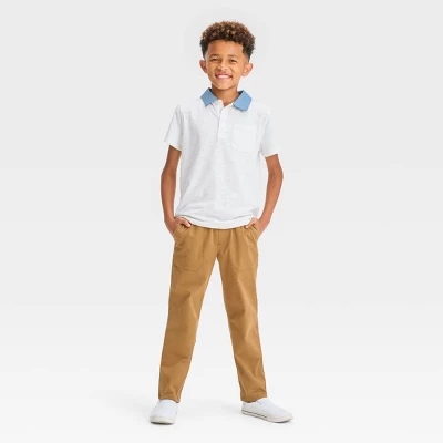 Boys' Stretch Straight Fit Woven Pull-On Pants - Cat & Jack™ 4 Boys' Stretch Straight Fit Woven Pull-On Pants - Cat & Jack™ - Image 2