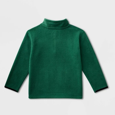 Toddler Boys' Adaptive Fleece Mock Neck Top - Cat & Jack™ Forest Green 3 Toddler Boys' Adaptive Fleece Mock Neck Top - Cat & Jack™ Forest Green